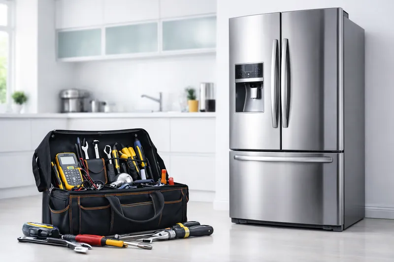 Técnico com ferramentas - Assistência técnica de geladeiras